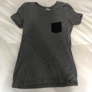 PINK grey pocket tee
